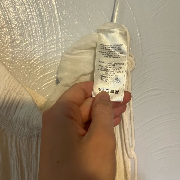 Free People Keeley Set in Ivory Crop Top Wide Leg High Waist Gauze Cotton Blend - Picture 10 of 16